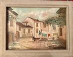 Giacomo Picollo (1905-1983) - Borgo marinaro case in riva al, Antiek en Kunst, Kunst | Schilderijen | Klassiek