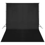 vidaXL Achtergrondsysteem 500x300 cm zwart, Verzenden, Nieuw