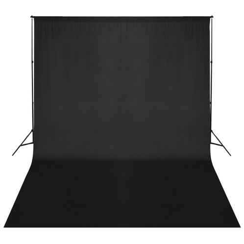 vidaXL Achtergrondsysteem 500x300 cm zwart, Audio, Tv en Foto, Fotografie | Fotostudio en Toebehoren, Nieuw, Verzenden