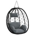 Hangstoel Ei Antraciet | Retourdeal | 40% Korting!, Huis en Inrichting, Stoelen, Ophalen of Verzenden, Nieuw, Zwart, Modern