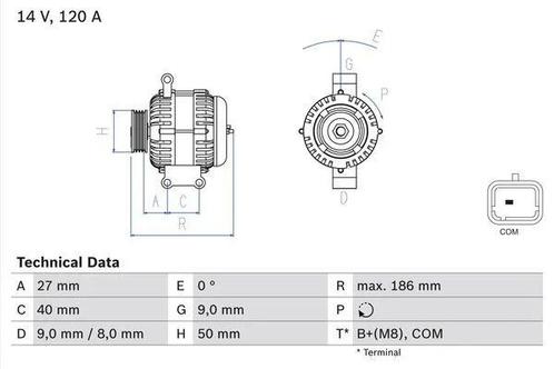 Dynamo / Alternator CITROËN DS5 (1.6 THP 155,1.6 THP 165), Auto-onderdelen, Motor en Toebehoren, Nieuw, Ophalen of Verzenden