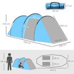 TRUUSK Tunneltent voor 2-3 Personen - 190T Campingtent met G, Caravans en Kamperen, Verzenden, Nieuw