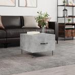 vidaXL Salontafel 50x50x40 cm bewerkt hout betongrijs, 50 tot 100 cm, Verzenden, Nieuw, 50 tot 100 cm