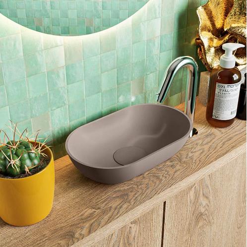 MONDIAZ POOLE solid surface opzetkom kleur Smoke | Smoke., Doe-het-zelf en Verbouw, Sanitair, Overige typen, Nieuw, Ophalen of Verzenden