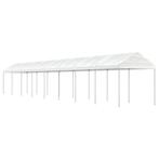 vidaXL Prieel met dak 17,84x2,28x2,69 m polyetheen wit, Verzenden, Nieuw