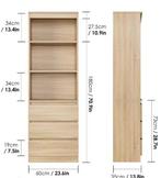 Hoge Boekenkast met 3 Laden en 3 Planken, Huis en Inrichting, Kasten | Boekenkasten, Verzenden, Nieuw