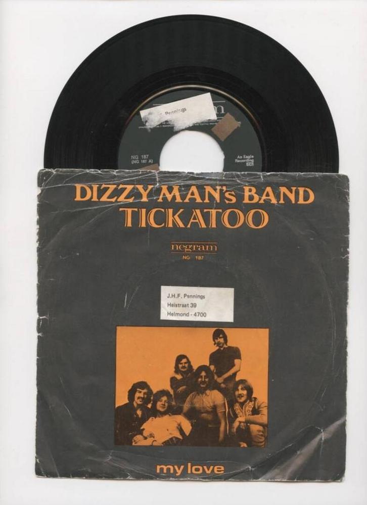 Dizzy Mans Band – Tickatoo / My Love (1-7-Vinyl-Single), Cd's en Dvd's, Vinyl Singles, Ophalen of Verzenden