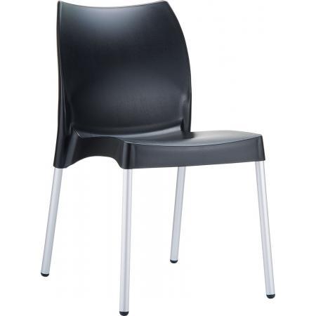 (MDK-105023) Siesta Vita 4-poots stoel zwart, Huis en Inrichting, Stoelen, Zwart, Nieuw, Ophalen of Verzenden