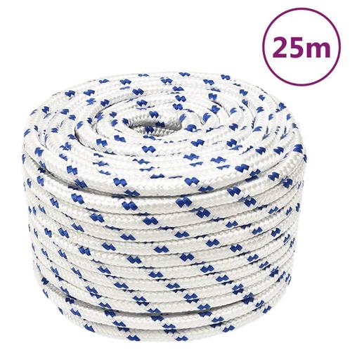 vidaXL Boot touw 12 mm 25 m polypropyleen wit, Doe-het-zelf en Verbouw, IJzerwaren en Bevestigingsmiddelen, Nieuw, Verzenden