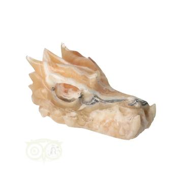 Calciet DRAAK draken schedel Nr 287- 355 gram