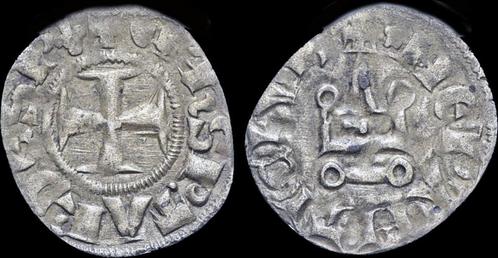 1307-1313ad Crusader Archaia Philipp of Tarent billon den..., Postzegels en Munten, Munten | Europa | Niet-Euromunten, Verzenden