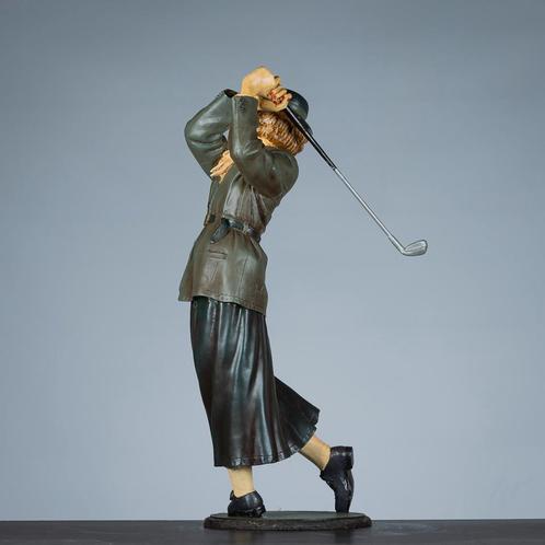 Golfspeler beeld, Antiek en Kunst, Curiosa en Brocante, Verzenden