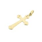 Gouden hanger van een kruis (Hanger of bedel), Sieraden, Tassen en Uiterlijk, Bedels, Ophalen of Verzenden, Gebruikt, Goud, Overige merken