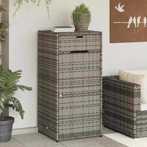 vidaXL Tuinkast 55x55x111 cm poly rattan grijs, Tuin en Terras, Overige Tuin en Terras, Nieuw, Verzenden