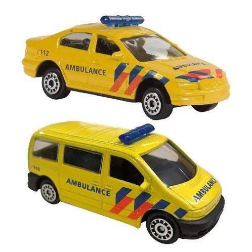 Nederlandse ambulance speelgoed modelauto set 2-dlg beide .., Hobby en Vrije tijd, Modelauto's | Overige schalen, Ophalen of Verzenden