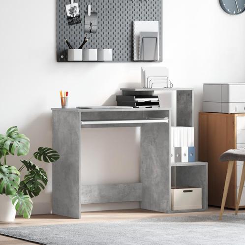 vidaXL Bureau Beton Eiken 106x40x88,5 cm Geengineerd Hout, Huis en Inrichting, Bureaus, Nieuw, Verzenden