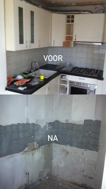 Nieuwe keuken op komst? Wij slopen en voeren af! beschikbaar voor biedingen