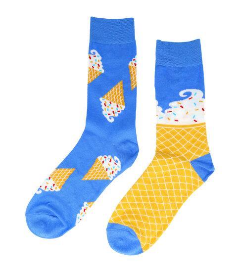Sokken IJs Print Blauw Maat 38-45, Sieraden, Tassen en Uiterlijk, Uiterlijk | Haarverzorging, Verzenden