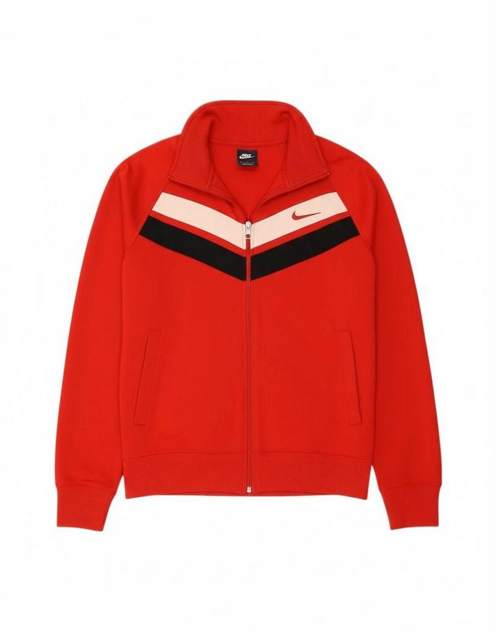 NIKE Mens Tracksuit Top Jacket Medium Red Colourblock Cotton, Kleding | Heren, Jassen | Winter, Verzenden