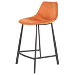 Barstoel Franky Velvet Oranje