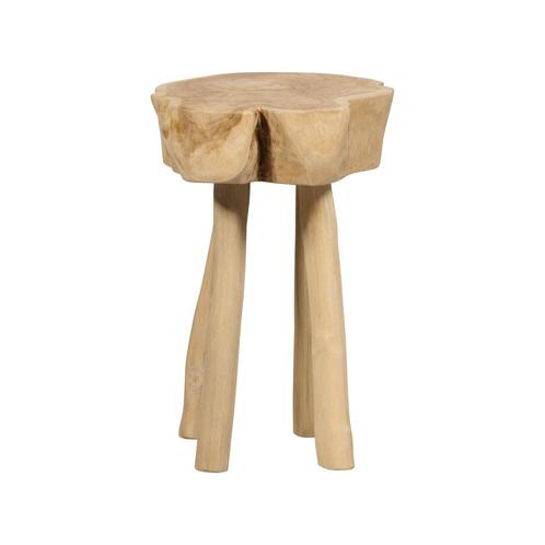 SALE: -17% Kruk Tio - Hout - Naturel - 30x45x30 cm (BxHxD), Huis en Inrichting, Banken | Voetenbanken en Poefen, Nieuw, Overige materialen