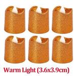 Actie led minikaarsje koper oranje glitter  per stuk! mooi, Hobby en Vrije tijd, Knutselen, Ophalen of Verzenden, Nieuw