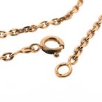 18 Krt. Rosé gouden anker schakel ketting | 45,5 cm, Sieraden, Tassen en Uiterlijk, Kettingen, Ophalen of Verzenden, Gebruikt