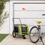 vidaXL Hondenfietstrailer oxford stof en ijzer groen en, Verzenden, Nieuw
