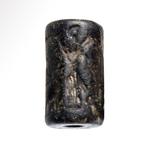 Oud-Babylonisch Hematiet Cilinderzegel met God Lugal