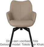 Taupe leren  draaibare eetkamerstoel - Toledo Leer Mocca (ta, Huis en Inrichting, Stoelen, Overige kleuren, Nieuw, Leer, Ophalen of Verzenden