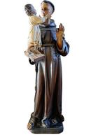Beeld, Kloosterbeeld - Antonius met Kindje Jezus - XL - 82, Antiek en Kunst