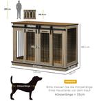 TRUUSK Hondenkooi Woning, 120L X 60B X 88,5 H Cm, Met 2 Deur, Dieren en Toebehoren, Verzenden, Nieuw