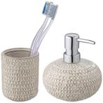WENKO Set badkameraccessoires Davos uit keramiek met, Huis en Inrichting, Badkamer | Badtextiel en Accessoires, Verzenden, Nieuw