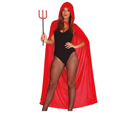 Halloween Cape Kap Rood 1,3m, Hobby en Vrije tijd, Feestartikelen, Nieuw, Verzenden