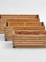 Bamboe Plantenbakken - Set van 3 - Gratis Verzending - Kokos, Nieuw, 60 cm of meer, Ophalen of Verzenden, 60 tot 100 cm