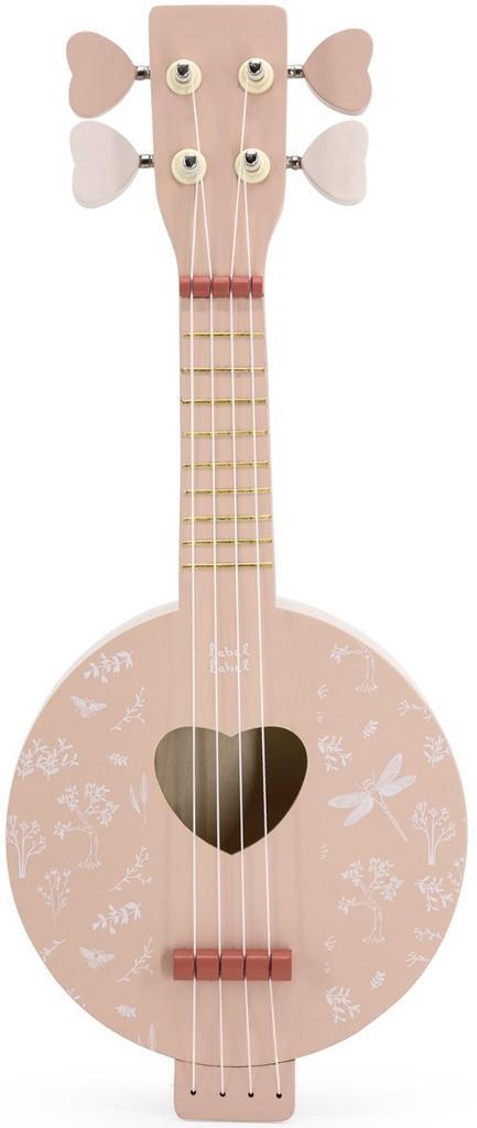 Label Label Roze Houten Banjo LLWT-04328, Kinderen en Baby's, Speelgoed | Houten speelgoed, Nieuw, Verzenden
