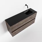 MONDIAZ ADA 100cm toiletmeubel dark brown. LEX wastafel, Ophalen of Verzenden, Nieuw, Bad