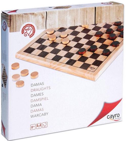 Dam Spel (30 x 30 cm) | Cayro - Gezelschapsspellen, Hobby en Vrije tijd, Gezelschapsspellen | Bordspellen, Nieuw, Verzenden