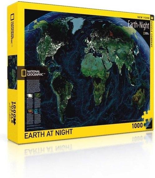 Earth at Night - NYPC National Geographic Collectie Puzzel, Hobby en Vrije tijd, Denksport en Puzzels, Verzenden