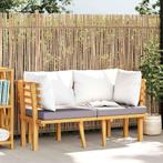 vidaXL Tuinbank 2-zits met kussens massief acaciahout, Tuin en Terras, Tuinsets en Loungesets, Verzenden, Nieuw, Hardhout