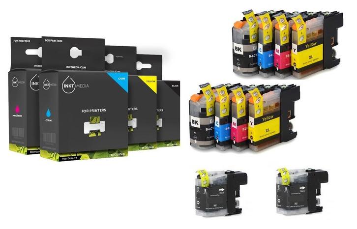 Huismerk Cartridge Set t.v.v. Brother lc-123 / lc-121 /, Computers en Software, Printerbenodigdheden, Cartridge, Nieuw