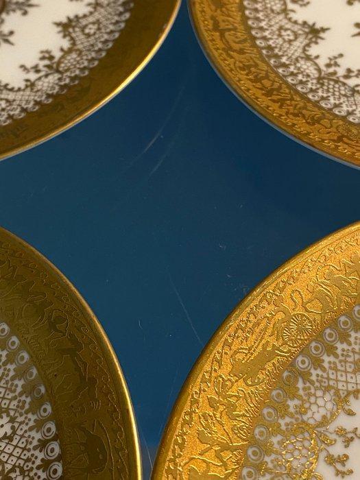 Karlsbader - Ontbijtbord (4) - Porselein - Verguld bordjes, Antiek en Kunst, Antiek | Meubels | Tafels