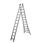 Maxall Opsteek Ladder 2-delig uitgebogen 7,50m gevelrolle..., Doe-het-zelf en Verbouw, Ladders en Trappen, Nieuw, Ophalen of Verzenden