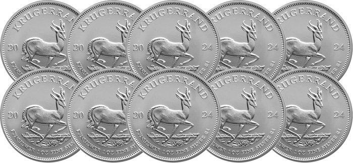 10 troy ounce - Zilver .999 - Krugerrand 2024 - 311 gram -, Postzegels en Munten, Edelmetalen en Baren