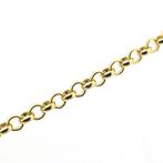 Gouden jasseron schakel ketting | 61 cm (gouden ketting), Sieraden, Tassen en Uiterlijk, Kettingen, Ophalen of Verzenden, Gebruikt