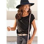 Vivance Shirt met ronde hals Met koperkleurige Lurex-strepen, Kleding | Dames, Verzenden, Nieuw