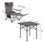 Tuinset Bellante 3-delig campingset opvouwbaar grijs casa.pr, Tuin en Terras, Tuinsets en Loungesets, Nieuw, Verzenden