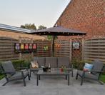 Malaga stoel-bank loungeset 4-delig antraciet aluminium, Tuin en Terras, Tuinsets en Loungesets, Ophalen of Verzenden, Nieuw, Aluminium