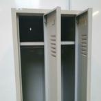Retro metalen 2-deurs lockerkast kledingkast 180x50x50 cm