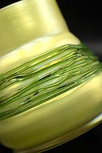Kralik Art Nouveau Glass Vase with Iridescent Glass Threads,